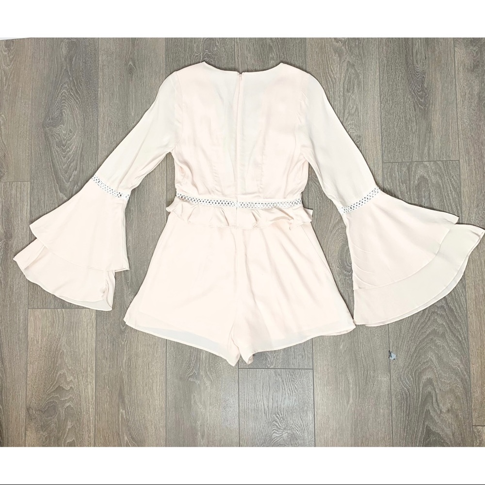 For Love & Lemons Emelia Romper Dusty Pink Size Medium - Picture 13 of 16